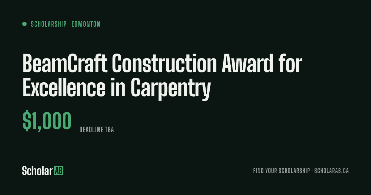 BeamCraft Construction Award for Excellence in Carpentry